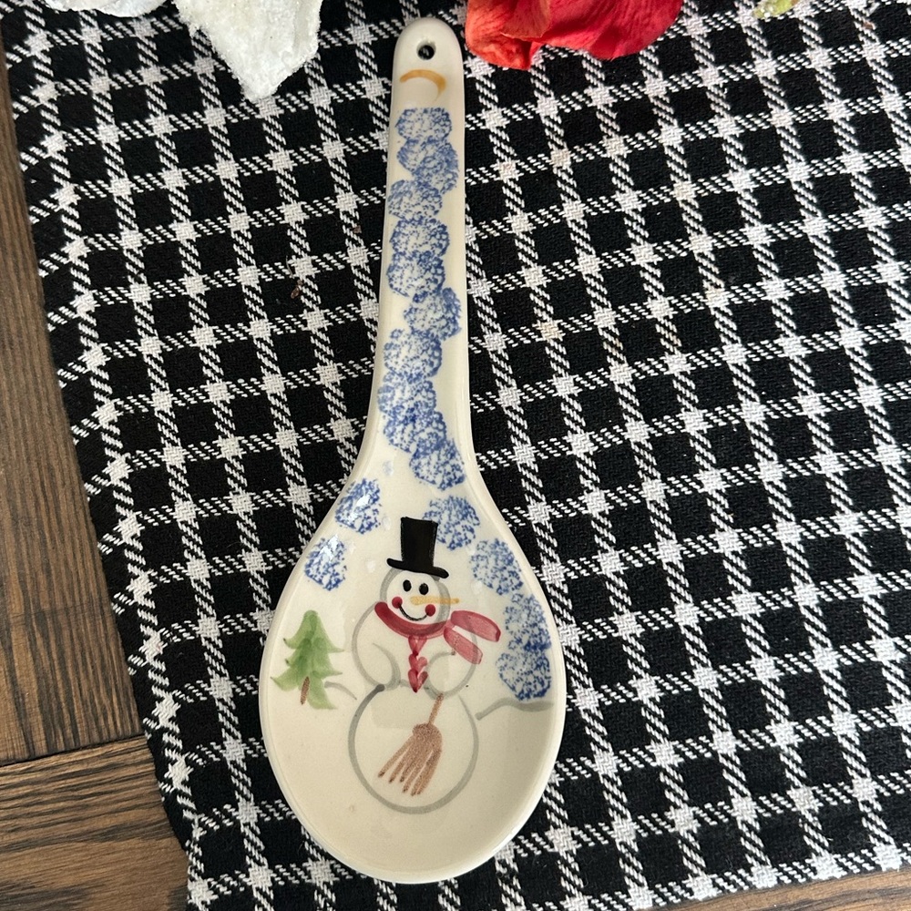 Festive Snowman Spoon Rest